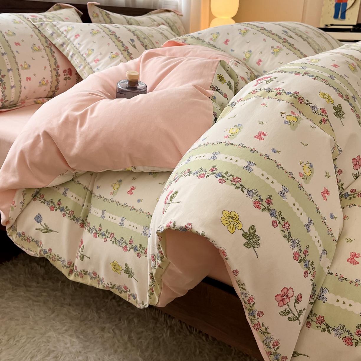 91家纺网 家纺一手货源 找家纺 （总）涵宸家纺 2025新款加厚全棉磨毛印花四件套--罗马系列 场景二