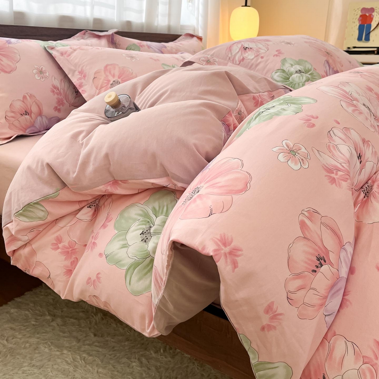 91家纺网 家纺一手货源 找家纺 （总）涵宸家纺 2025新款加厚全棉磨毛印花四件套--罗马系列 场景二