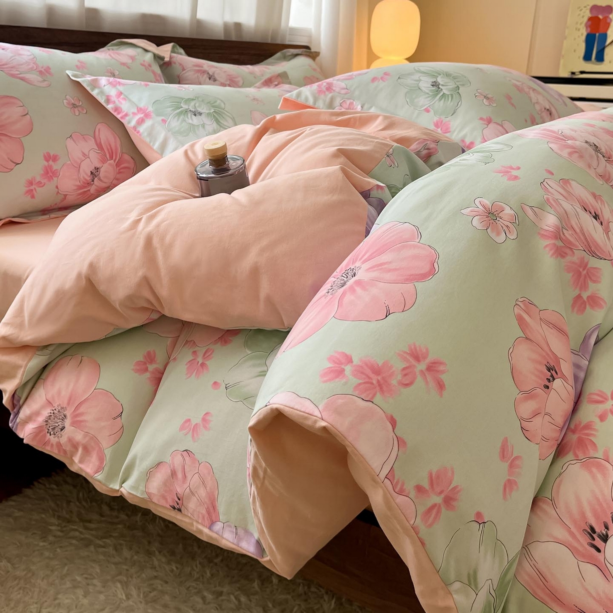 91家纺网 家纺一手货源 找家纺 （总）涵宸家纺 2025新款加厚全棉磨毛印花四件套--罗马系列 场景二