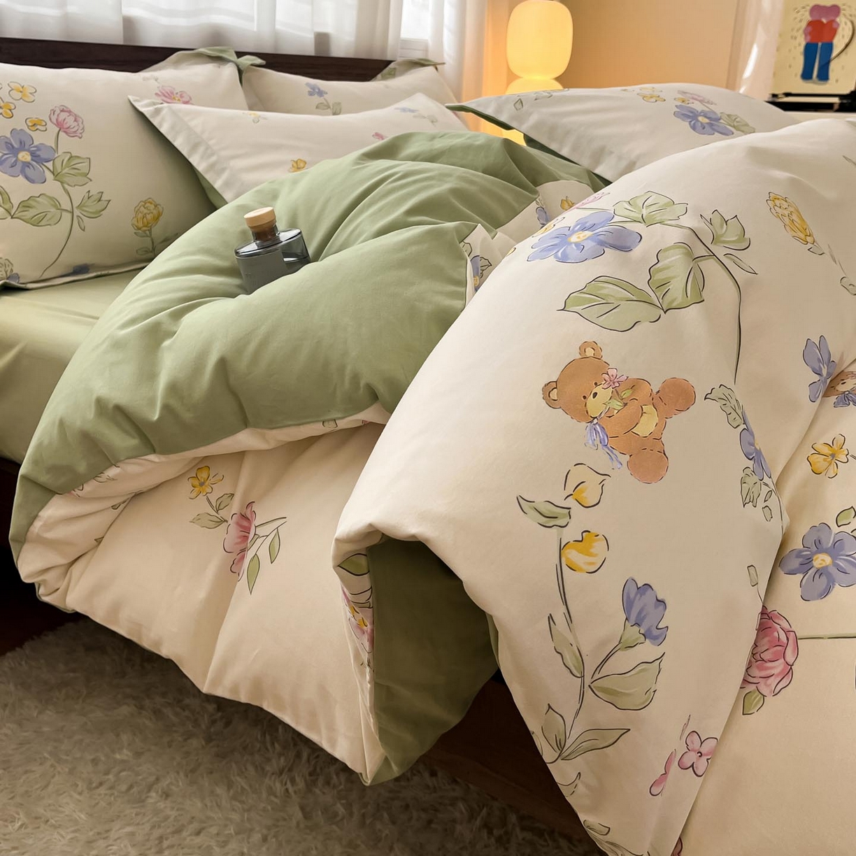 91家纺网 家纺一手货源 找家纺 （总）涵宸家纺 2025新款加厚全棉磨毛印花四件套--罗马系列 场景二