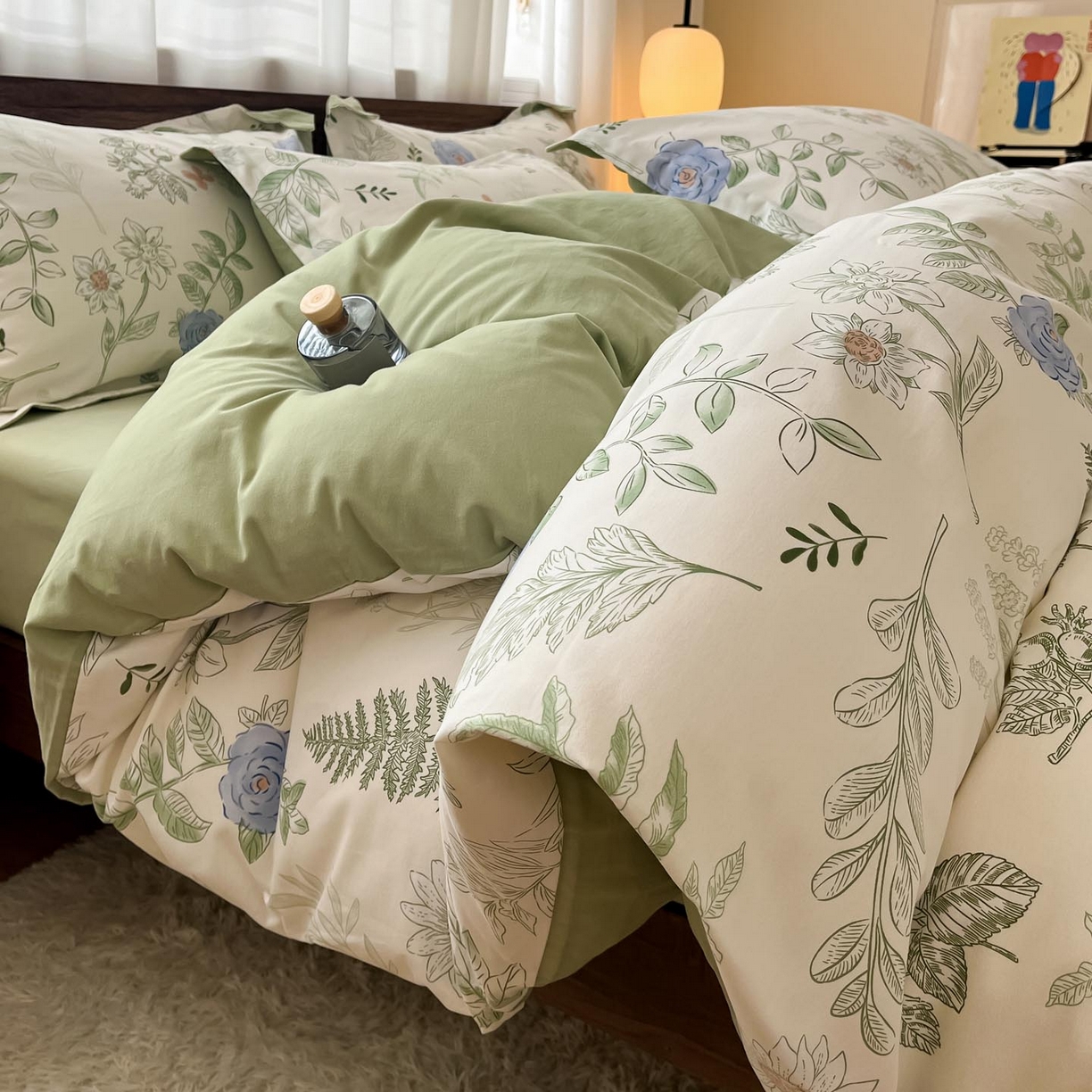 91家纺网 家纺一手货源 找家纺 （总）涵宸家纺 2025新款加厚全棉磨毛印花四件套--罗马系列 场景二