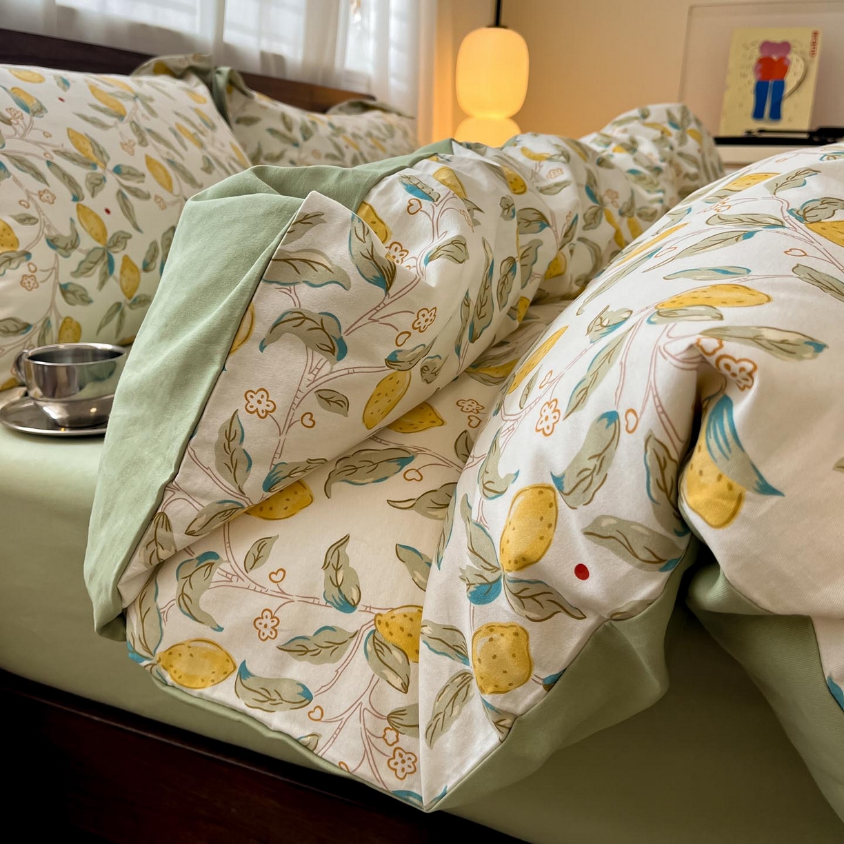 91家纺网 家纺一手货源 找家纺 （总）涵宸家纺 2025新款加厚全棉磨毛印花四件套--罗马系列 场景二