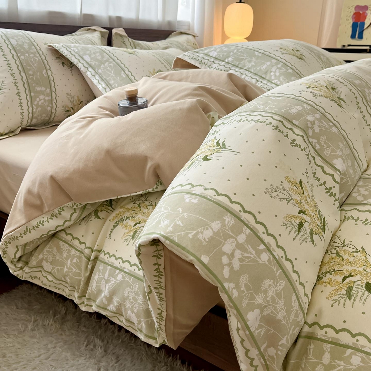 91家纺网 家纺一手货源 找家纺 （总）涵宸家纺 2025新款加厚全棉磨毛印花四件套--罗马系列 场景二