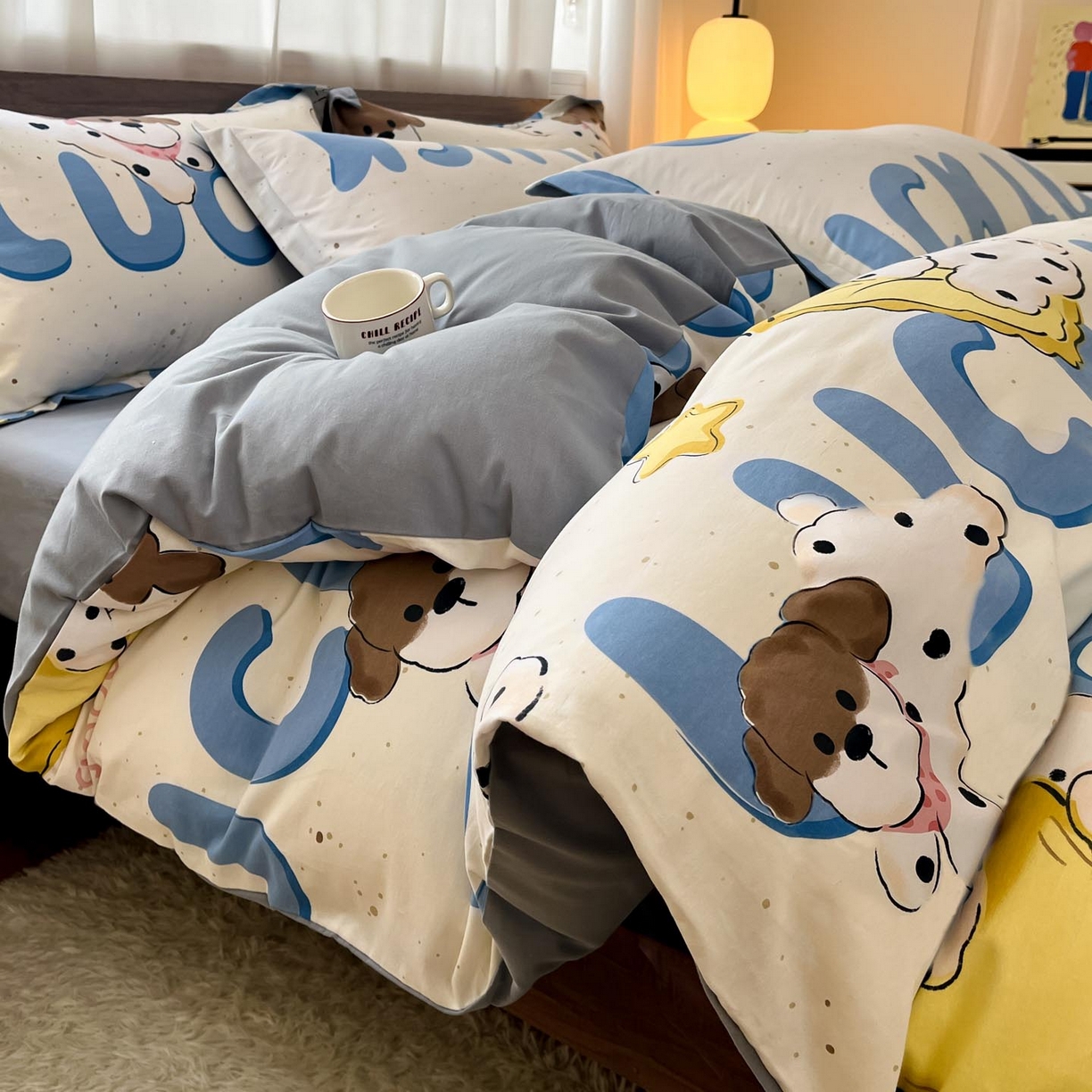 91家纺网 家纺一手货源 找家纺 （总）涵宸家纺 2025新款加厚全棉磨毛印花四件套--罗马系列 场景二