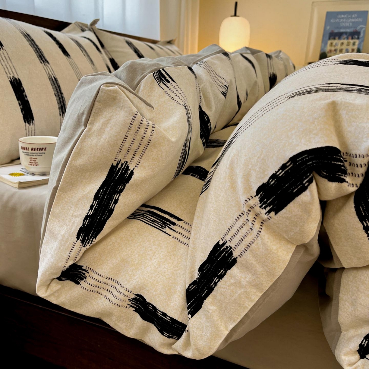 91家纺网 家纺一手货源 找家纺 （总）涵宸家纺 2025新款加厚全棉磨毛印花四件套--罗马系列 场景二