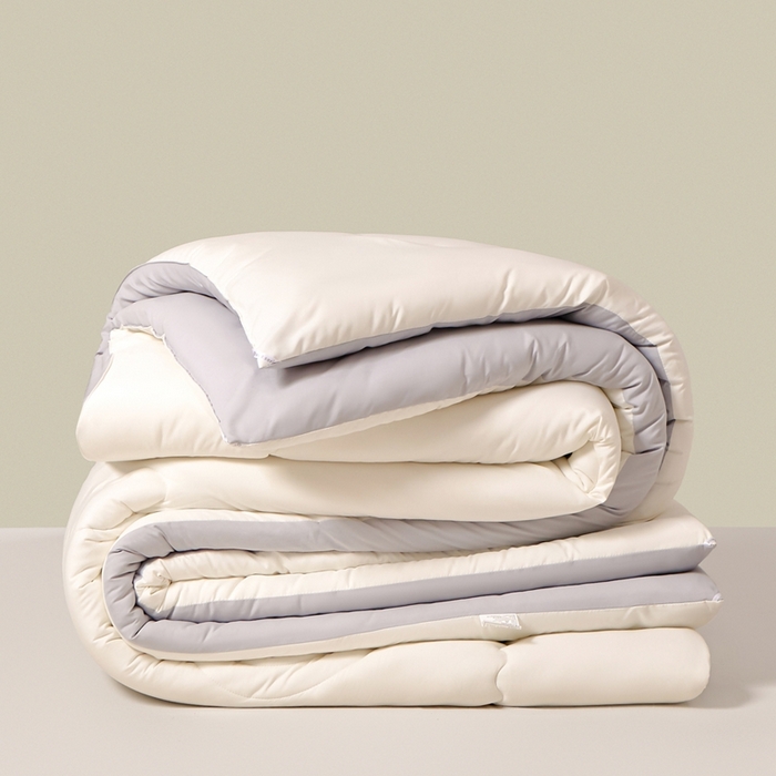 91家纺网 家纺一手货源 找家纺 U被家纺 2025新款软FU软棉奶油一体懒人被被子被芯 奶油灰