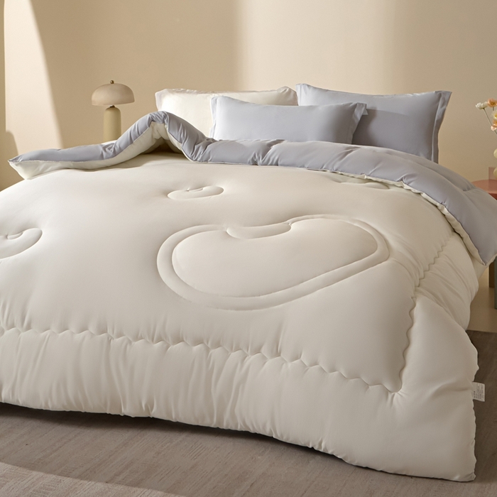 91家纺网 家纺一手货源 找家纺 U被家纺 2025新款软FU软棉奶油一体懒人被被子被芯 奶油灰