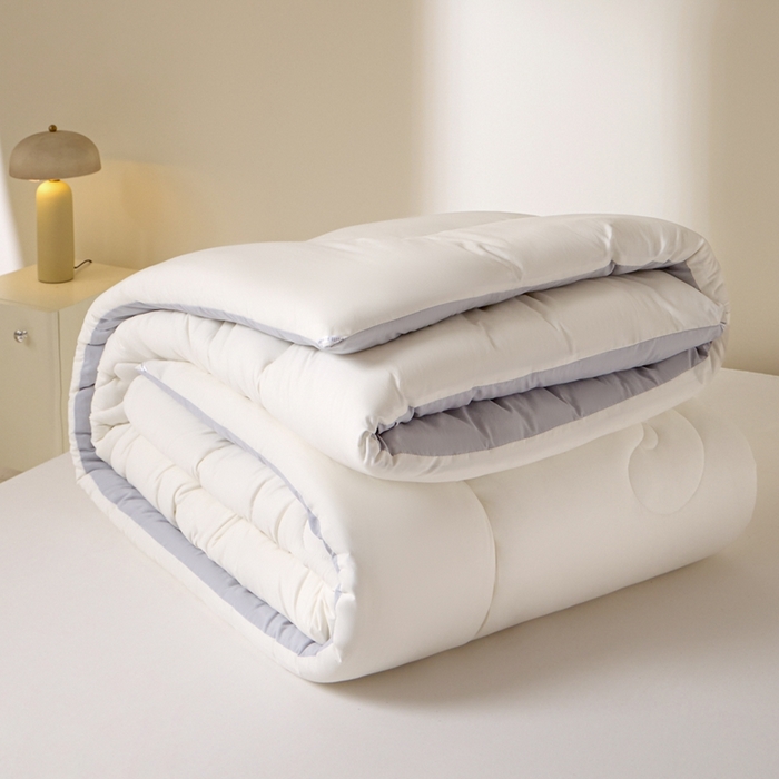 91家纺网 家纺一手货源 找家纺 U被家纺 2025新款软FU软棉奶油一体懒人被被子被芯 奶油灰