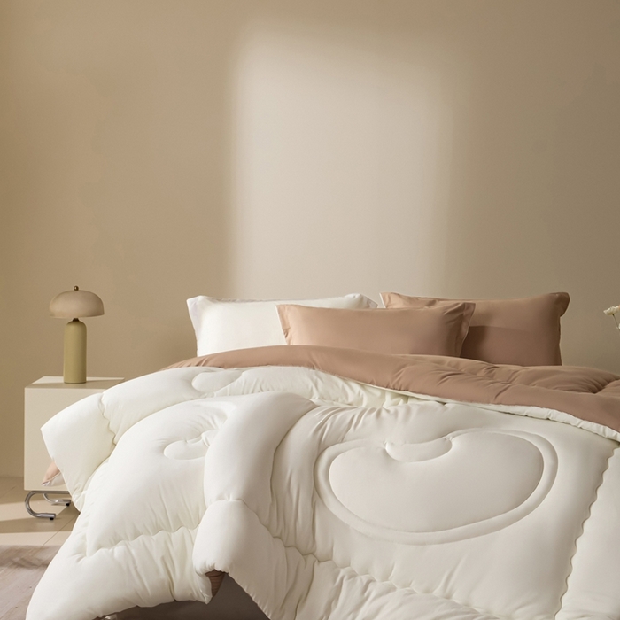 91家纺网 家纺一手货源 找家纺 U被家纺 2025新款软FU软棉奶油一体懒人被被子被芯 奶油红