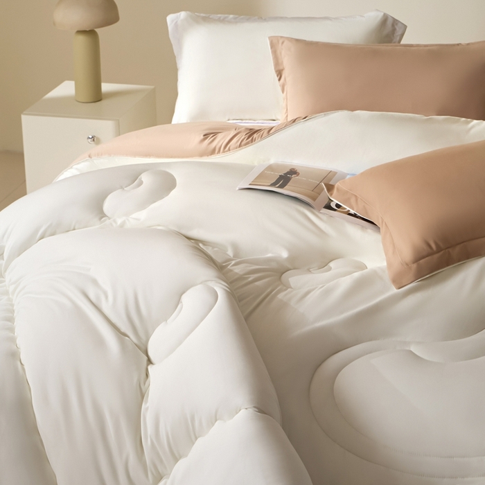 91家纺网 家纺一手货源 找家纺 U被家纺 2025新款软FU软棉奶油一体懒人被被子被芯 奶油红