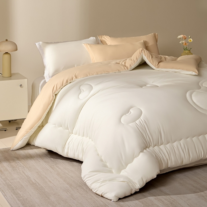 91家纺网 家纺一手货源 找家纺 U被家纺 2025新款软FU软棉奶油一体懒人被被子被芯 奶油橘