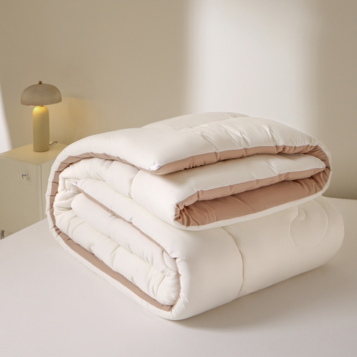 91家纺网 家纺一手货源 找家纺 U被家纺 2025新款软FU软棉奶油一体懒人被被子被芯 奶油红