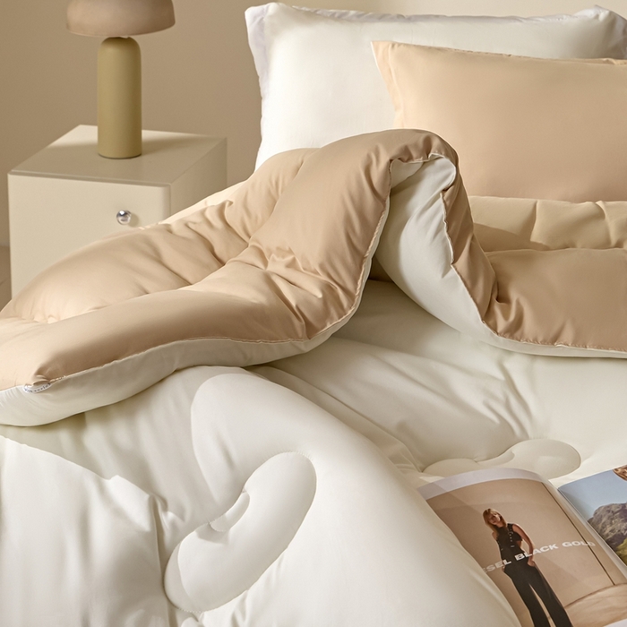 91家纺网 家纺一手货源 找家纺 U被家纺 2025新款软FU软棉奶油一体懒人被被子被芯 奶油橘