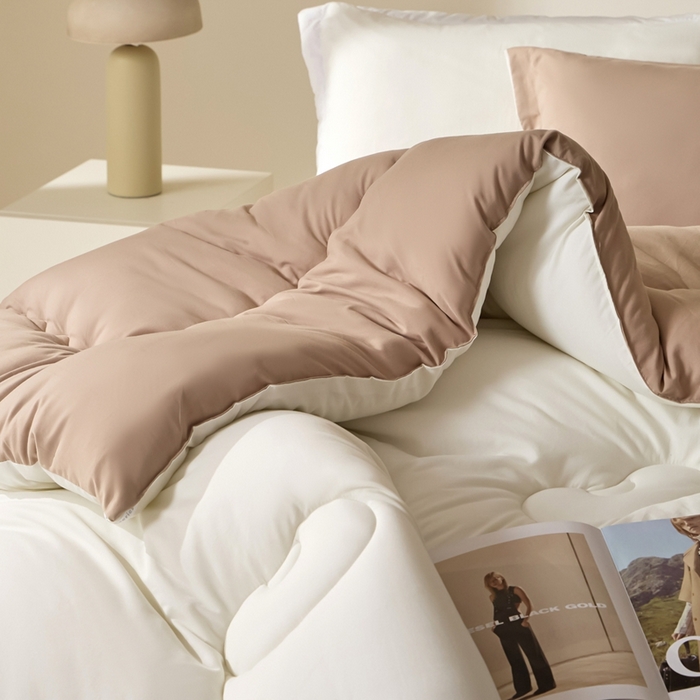 91家纺网 家纺一手货源 找家纺 U被家纺 2025新款软FU软棉奶油一体懒人被被子被芯 奶油红