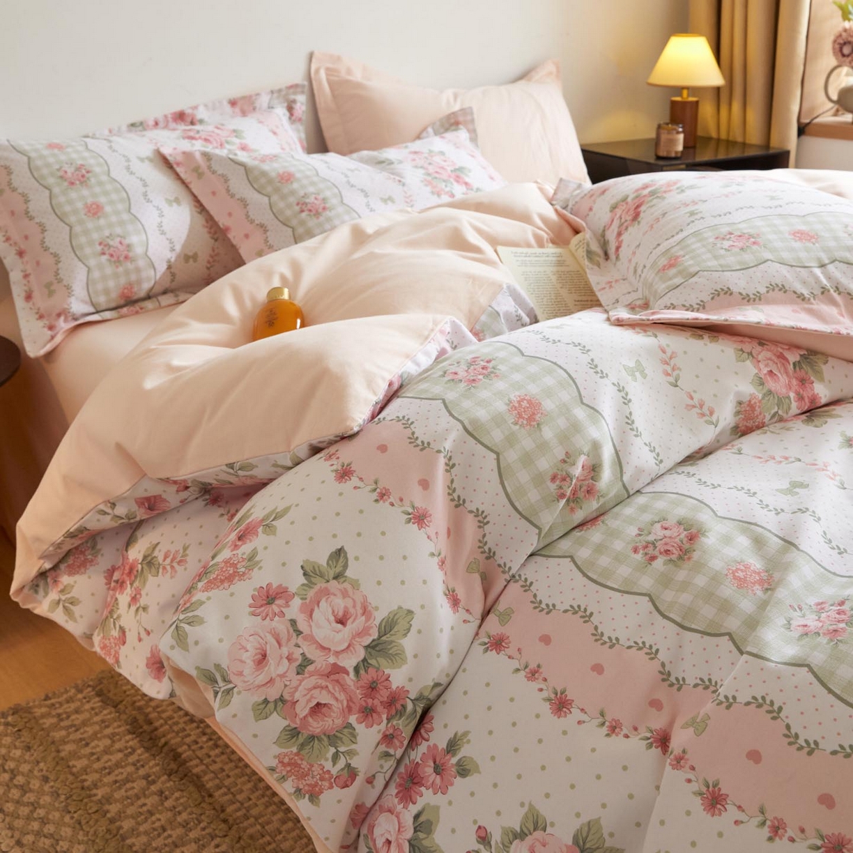 91家纺网 家纺一手货源 找家纺 涵宸家纺 2025新款加厚全棉磨毛印花四件套--罗马系列 场景二 F多萝西