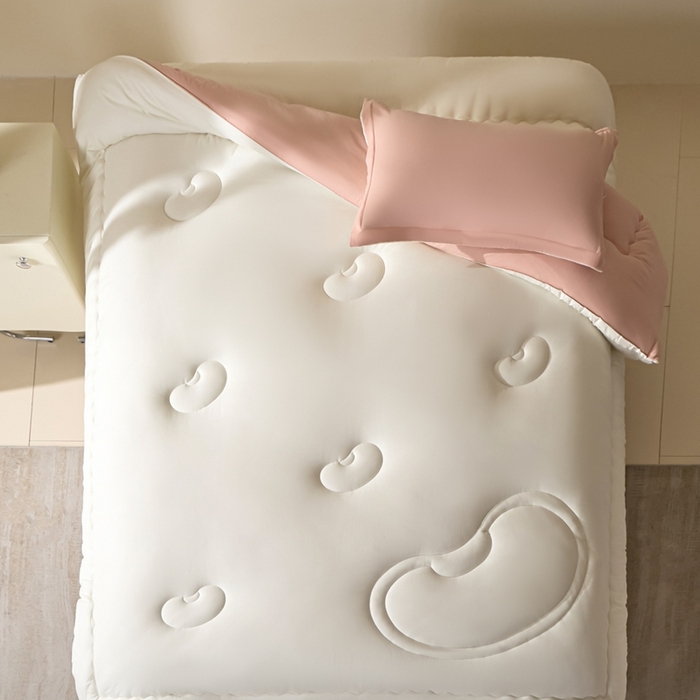 91家纺网 家纺一手货源 找家纺 U被家纺 2025新款软FU软棉奶油一体懒人被被子被芯 奶油粉