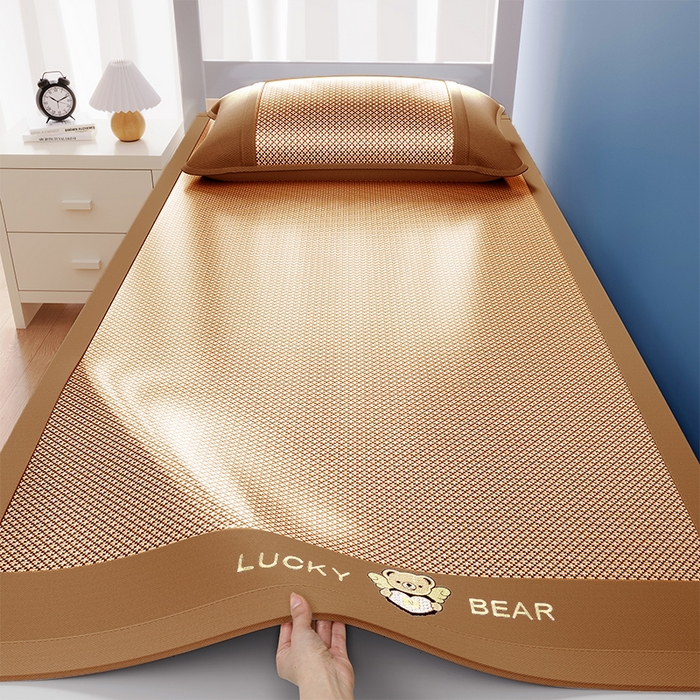 91家纺网 家纺一手货源 找家纺 （总）缦吉 2025款学生专用天使熊冰藤席藤席凉席-学生款