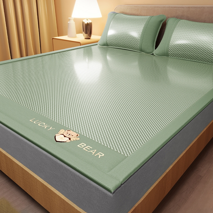 91家纺网 家纺一手货源 找家纺 （总）缦吉 2025款学生专用天使熊冰藤席藤席凉席-学生款