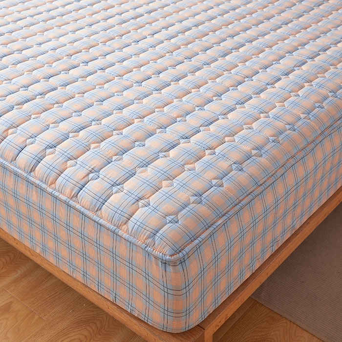 91家纺网 家纺一手货源 找家纺 （总）缦吉 2025款A类水洗棉夹棉新疆棉花格子床笠