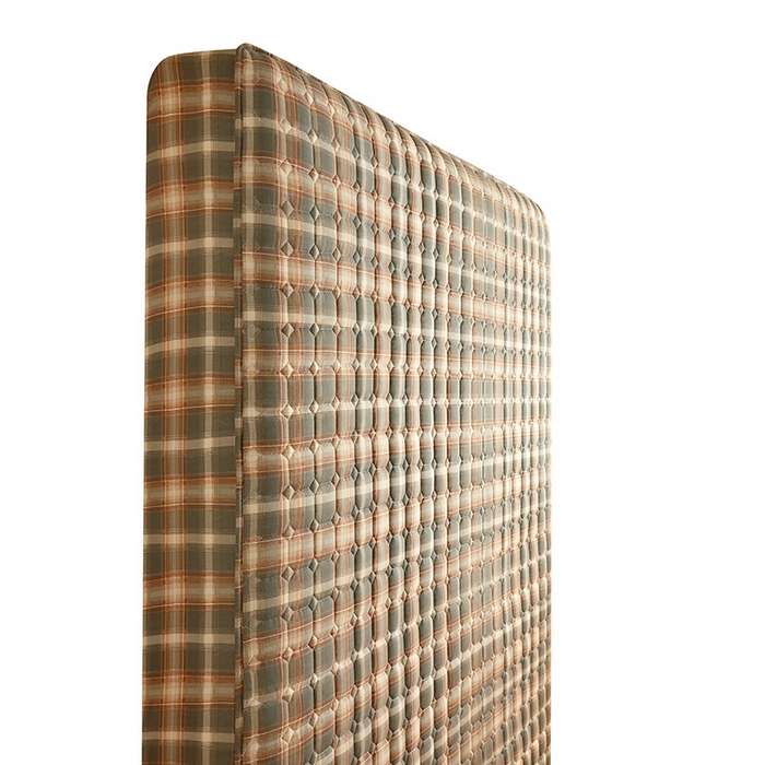 91家纺网 家纺一手货源 找家纺 缦吉 2025款A类水洗棉夹棉新疆棉花格子床笠 简语格 棕