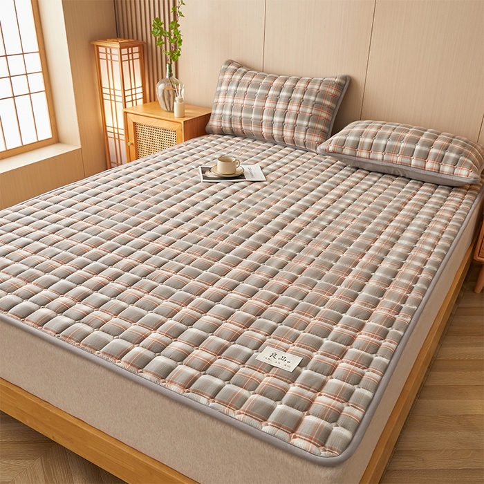 91家纺网 家纺一手货源 找家纺 缦吉 2025款加厚新疆棉花床垫床褥床护垫床单 简兮咖