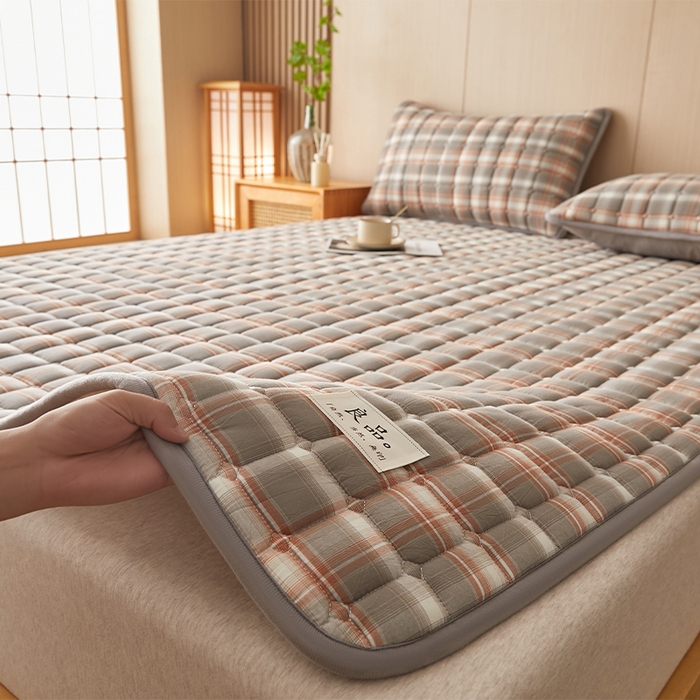 91家纺网 家纺一手货源 找家纺 缦吉 2025款加厚新疆棉花床垫床褥床护垫床单 简兮咖