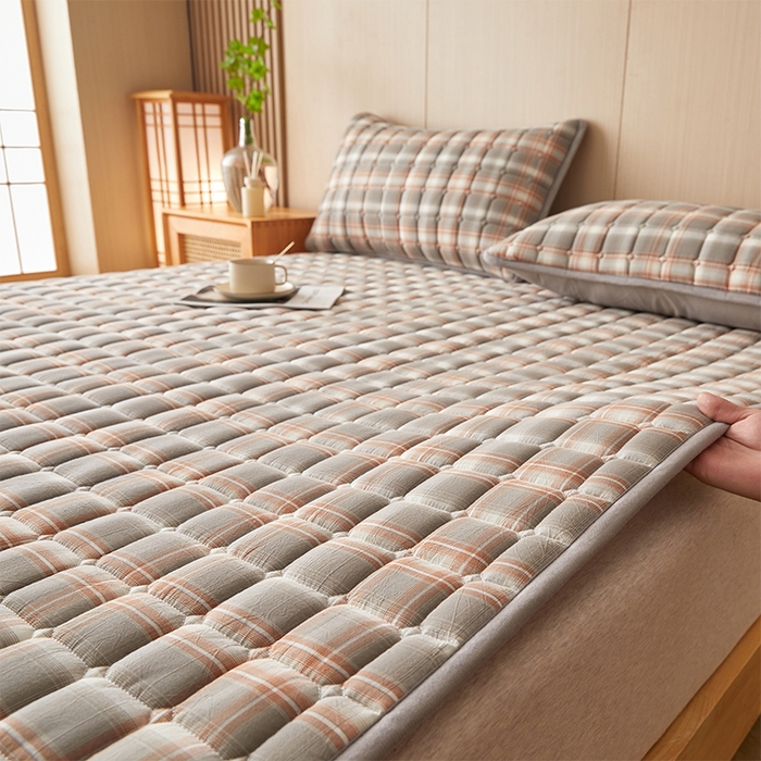 91家纺网 家纺一手货源 找家纺 缦吉 2025款加厚新疆棉花床垫床褥床护垫床单 简兮咖