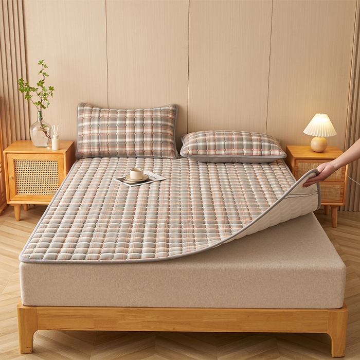 91家纺网 家纺一手货源 找家纺 缦吉 2025款加厚新疆棉花床垫床褥床护垫床单 简兮咖