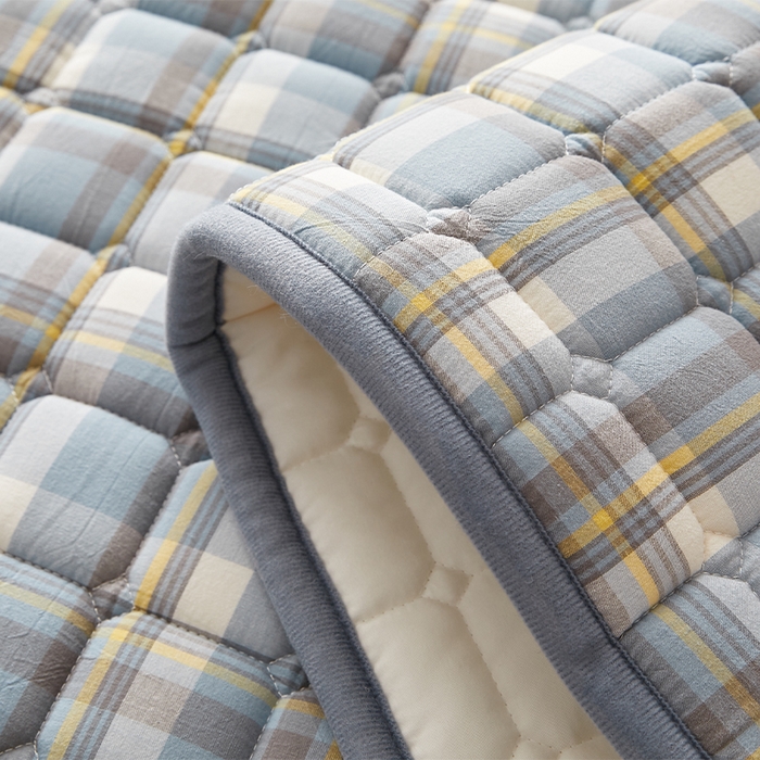 91家纺网 家纺一手货源 找家纺 缦吉 2025款加厚新疆棉花床垫床褥床护垫床单 简兮蓝