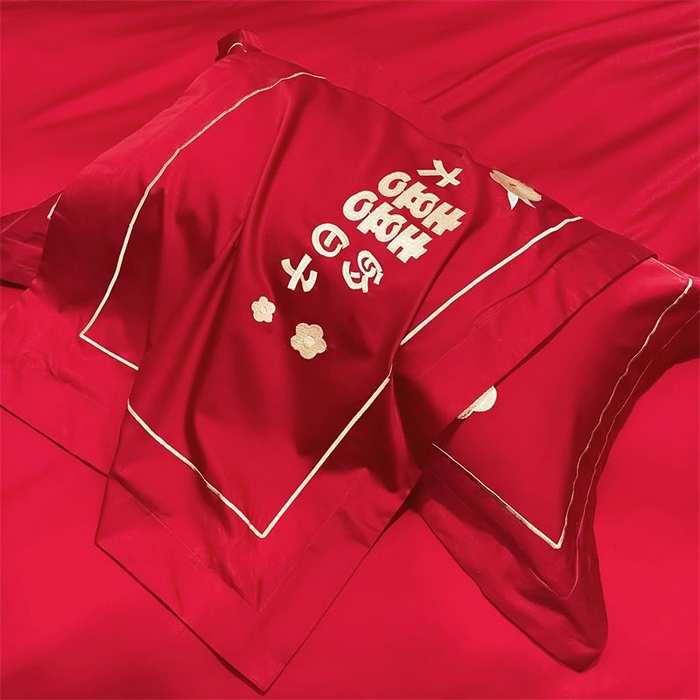 91家纺网 家纺一手货源 找家纺 甜咪咪婚庆 2025新款天丝棉磨毛婚庆结婚四件套多件套特价花型卖完为止 喜临门