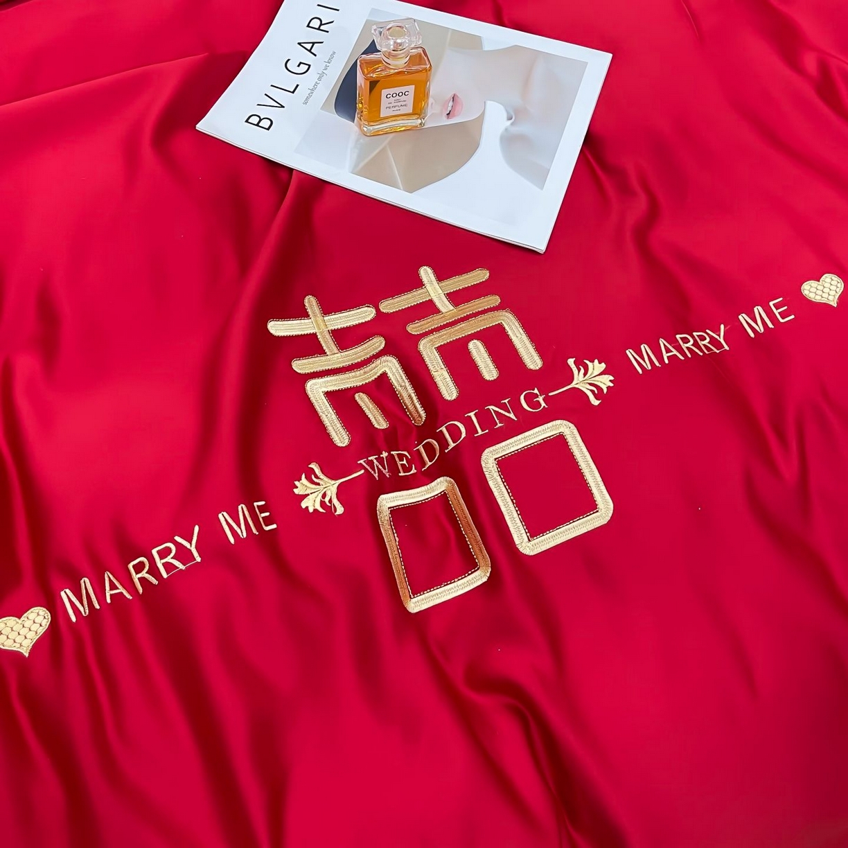 91家纺网 家纺一手货源 找家纺 甜咪咪婚庆 2025新款天丝棉磨毛婚庆结婚四件套多件套特价花型卖完为止 喜洋洋