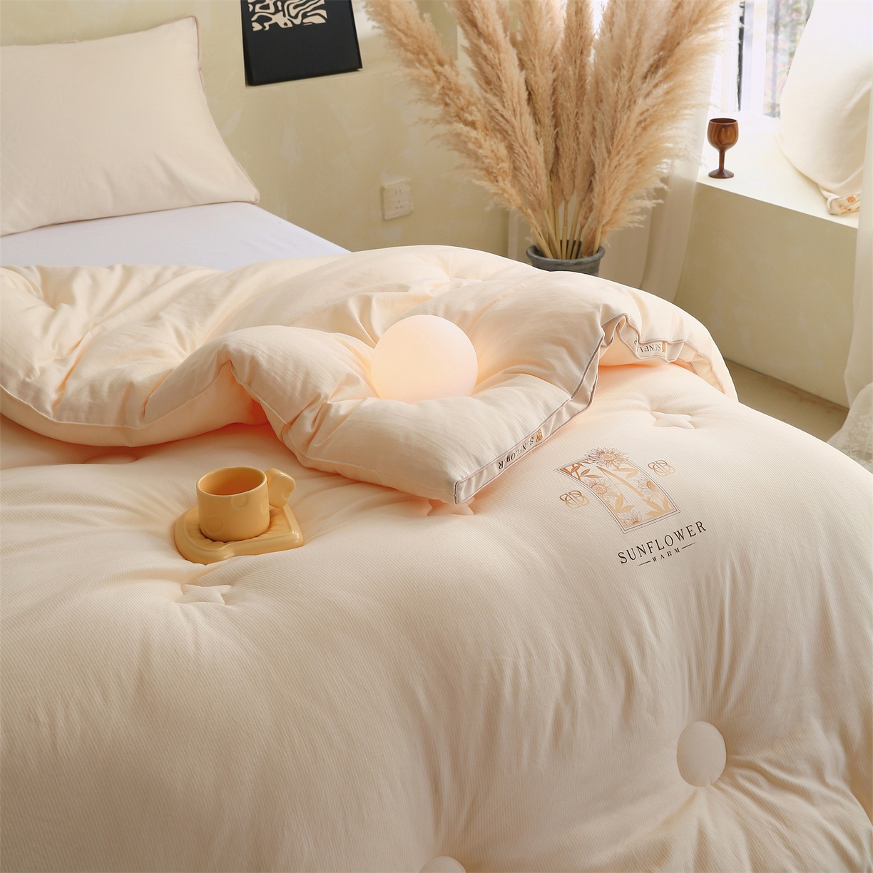 91家纺网 家纺一手货源 找家纺 （总）宝士康家纺 2025新品10A抗菌立体向阳春秋被/冬被/被芯/跨境/外贸-金阙朝岚