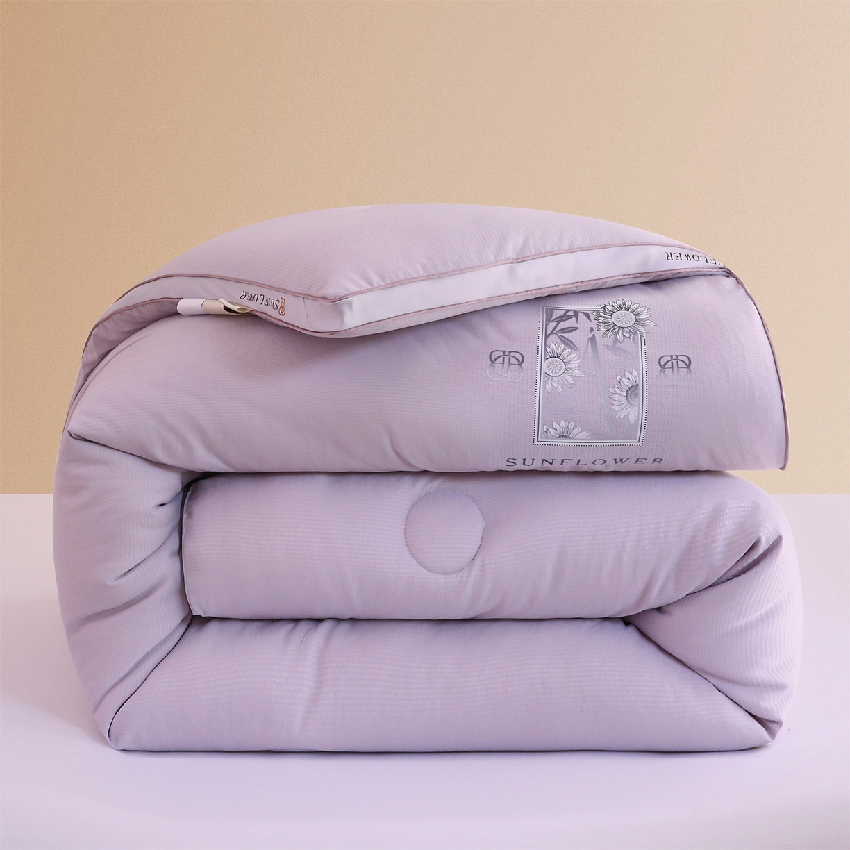 91家纺网 家纺一手货源 找家纺 宝士康家纺 2025新品10A抗菌立体向阳春秋被/冬被/被芯/跨境/外贸-金阙朝岚 金阙朝岚-紫色