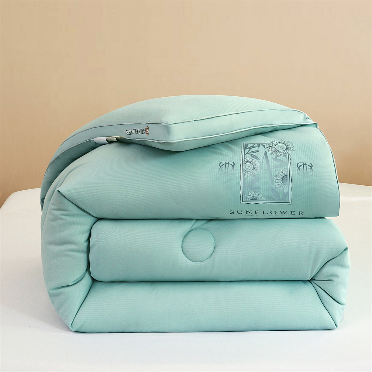 91家纺网 家纺一手货源 找家纺 宝士康家纺 2025新品10A抗菌立体向阳春秋被/冬被/被芯/跨境/外贸-金阙朝岚 金阙朝岚-绿色