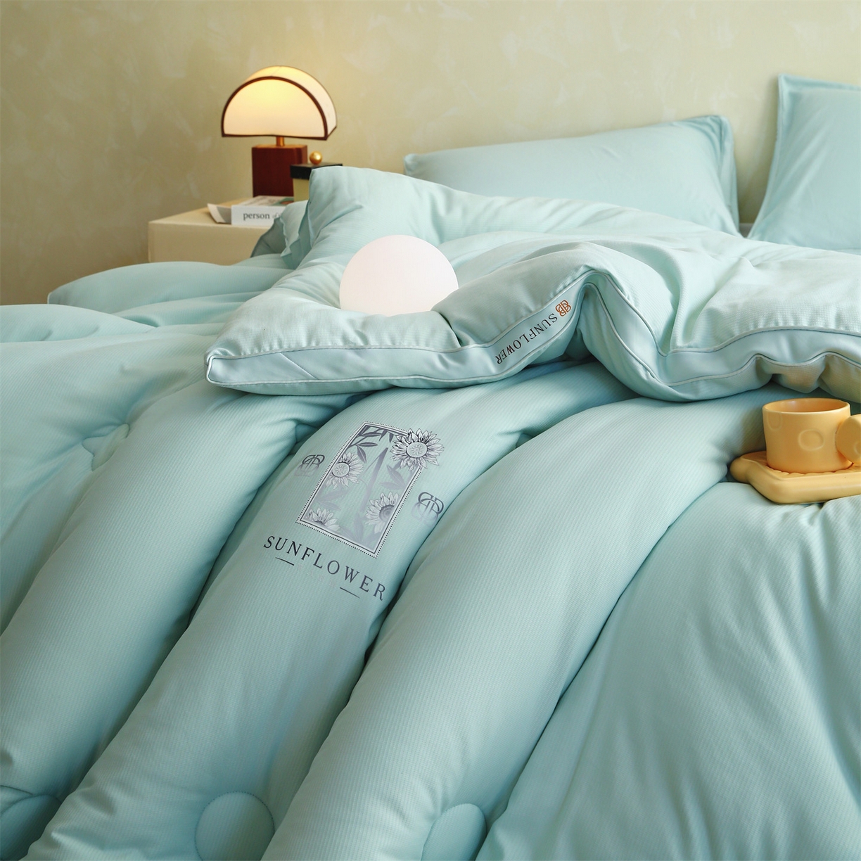 91家纺网 家纺一手货源 找家纺 宝士康家纺 2025新品10A抗菌立体向阳春秋被/冬被/被芯/跨境/外贸-金阙朝岚 金阙朝岚-绿色