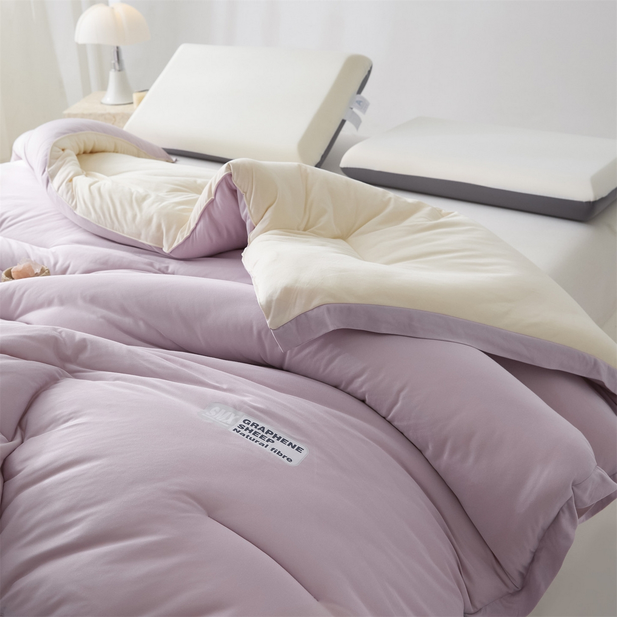 91家纺网 家纺一手货源 找家纺 宝士康家纺 2025新品亚朵同款双盖春秋被/被芯/跨境/外贸-墨烯引力 墨烯引力-粉色