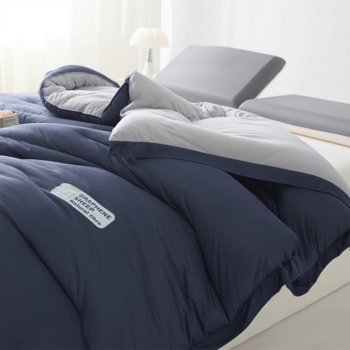 91家纺网 家纺一手货源 找家纺 （总）宝士康家纺 2025新品亚朵同款双盖春秋被/被芯/跨境/外贸-墨烯引力