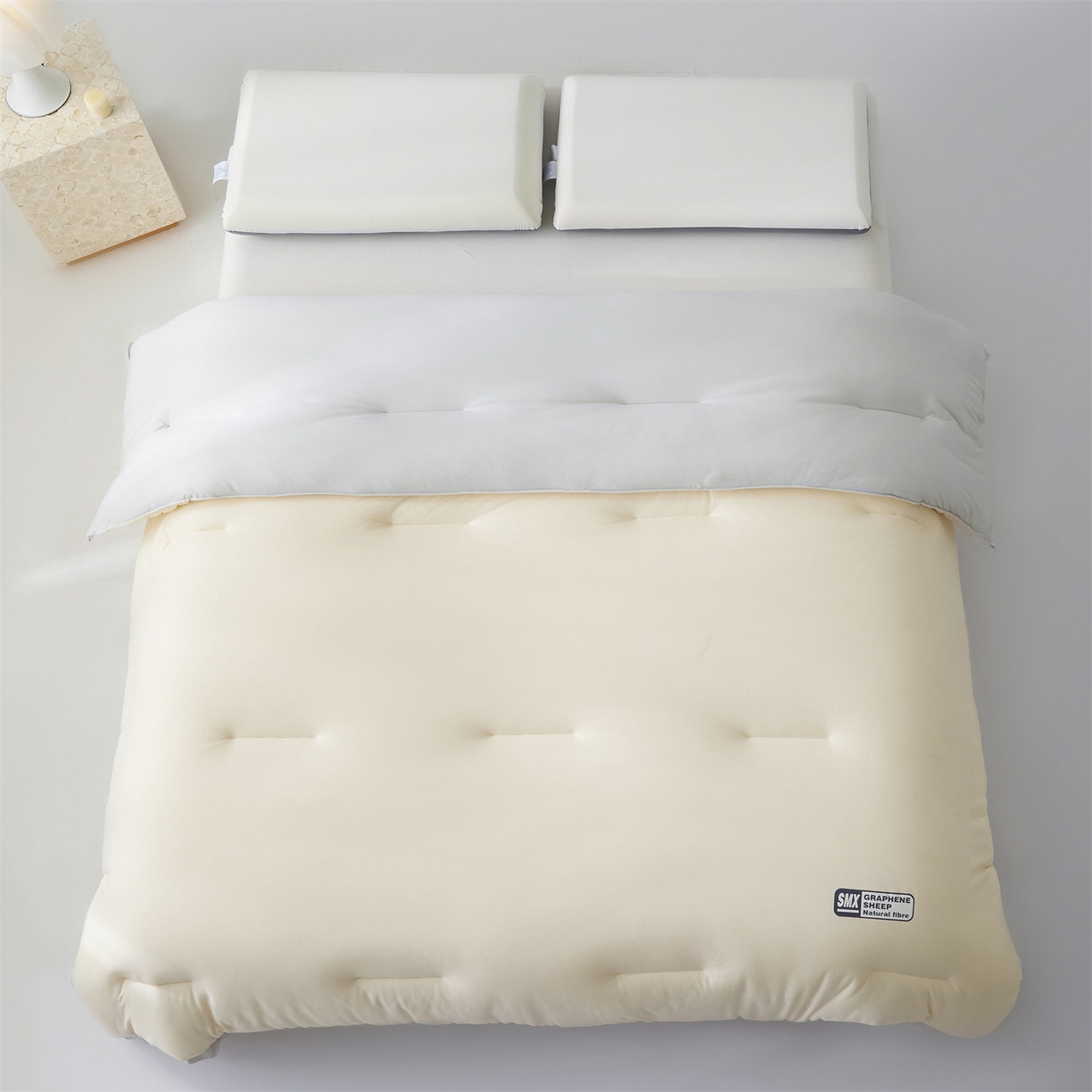 91家纺网 家纺一手货源 找家纺 宝士康家纺 2025新品亚朵同款双盖春秋被/被芯/跨境/外贸-墨烯引力 墨烯引力-浅灰