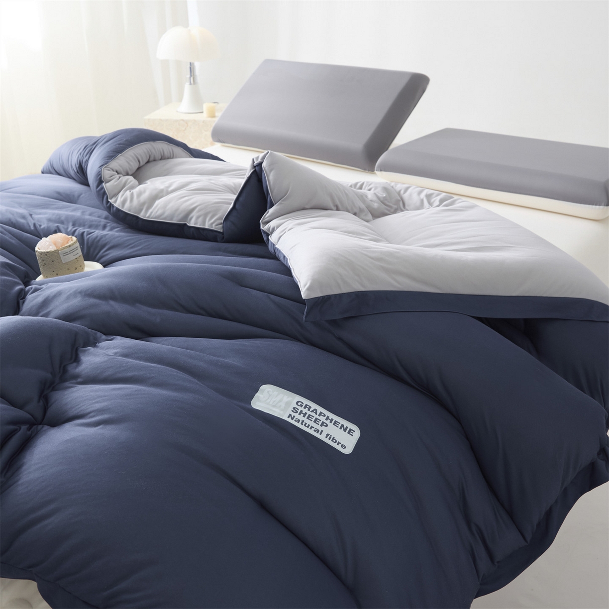 91家纺网 家纺一手货源 找家纺 （总）宝士康家纺 2025新品亚朵同款双盖春秋被/被芯/跨境/外贸-墨烯引力