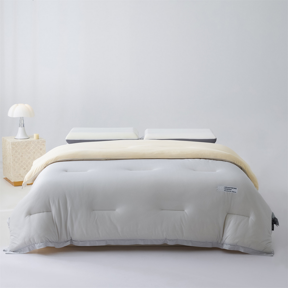 91家纺网 家纺一手货源 找家纺 宝士康家纺 2025新品亚朵同款双盖春秋被/被芯/跨境/外贸-墨烯引力 墨烯引力-浅灰