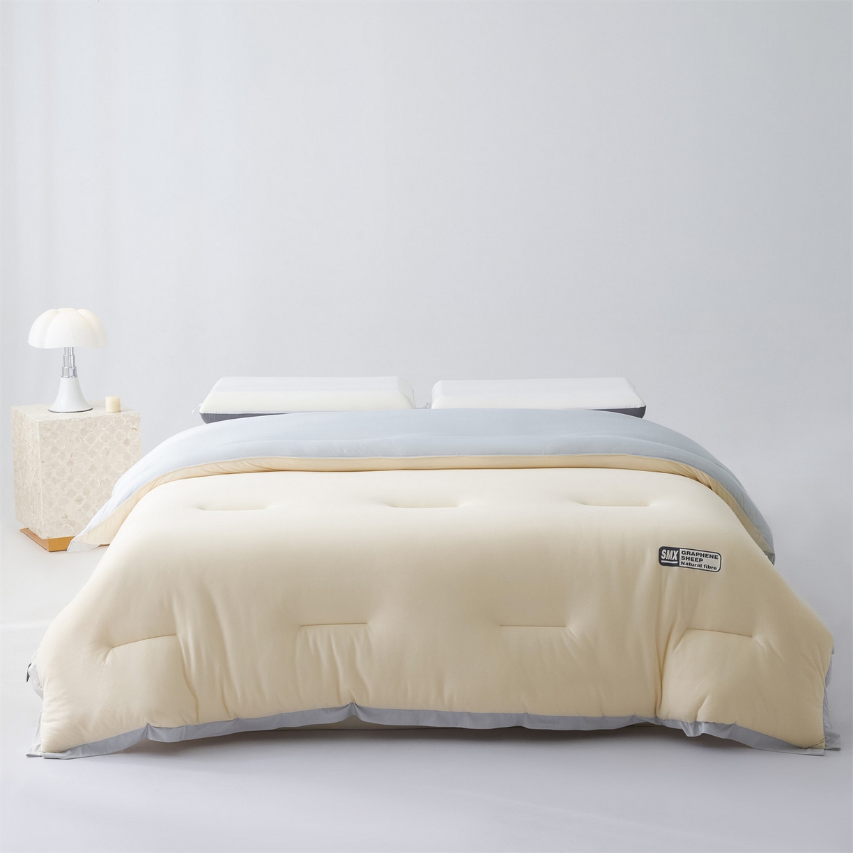 91家纺网 家纺一手货源 找家纺 宝士康家纺 2025新品亚朵同款双盖春秋被/被芯/跨境/外贸-墨烯引力 墨烯引力-浅灰