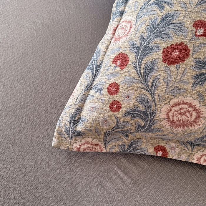 91家纺网 家纺一手货源 找家纺 韩约家纺 2025秋冬加厚1双层刺绣花边床单款棉麻四件套 眷恋