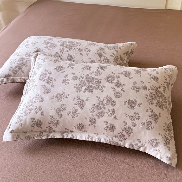 91家纺网 家纺一手货源 找家纺 韩约家纺 2025秋冬加厚1双层刺绣花边床单款棉麻四件套 轻婉