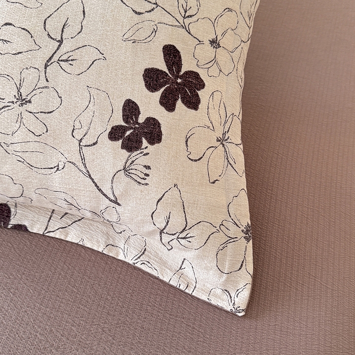 91家纺网 家纺一手货源 找家纺 韩约家纺 2025秋冬加厚1双层刺绣花边床单款棉麻四件套 情陌