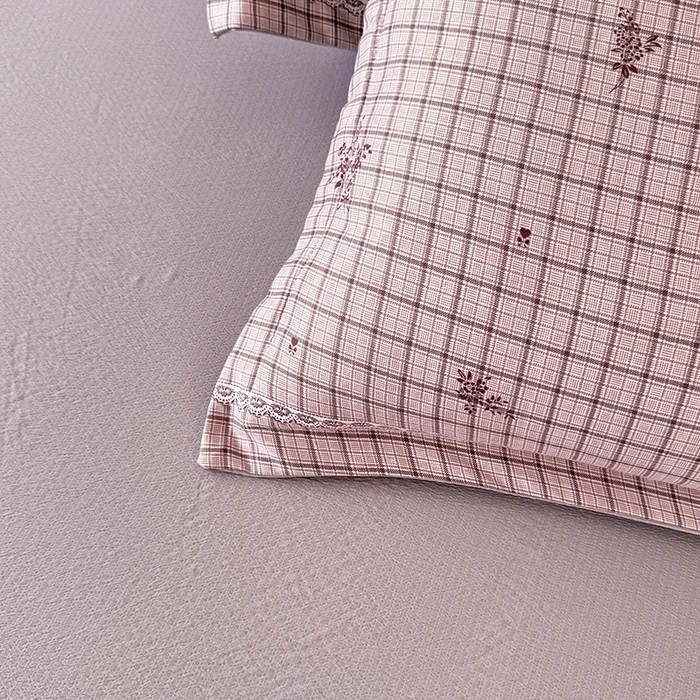 91家纺网 家纺一手货源 找家纺 韩约家纺 2025秋冬加厚1双层刺绣花边床单款棉麻四件套 如约