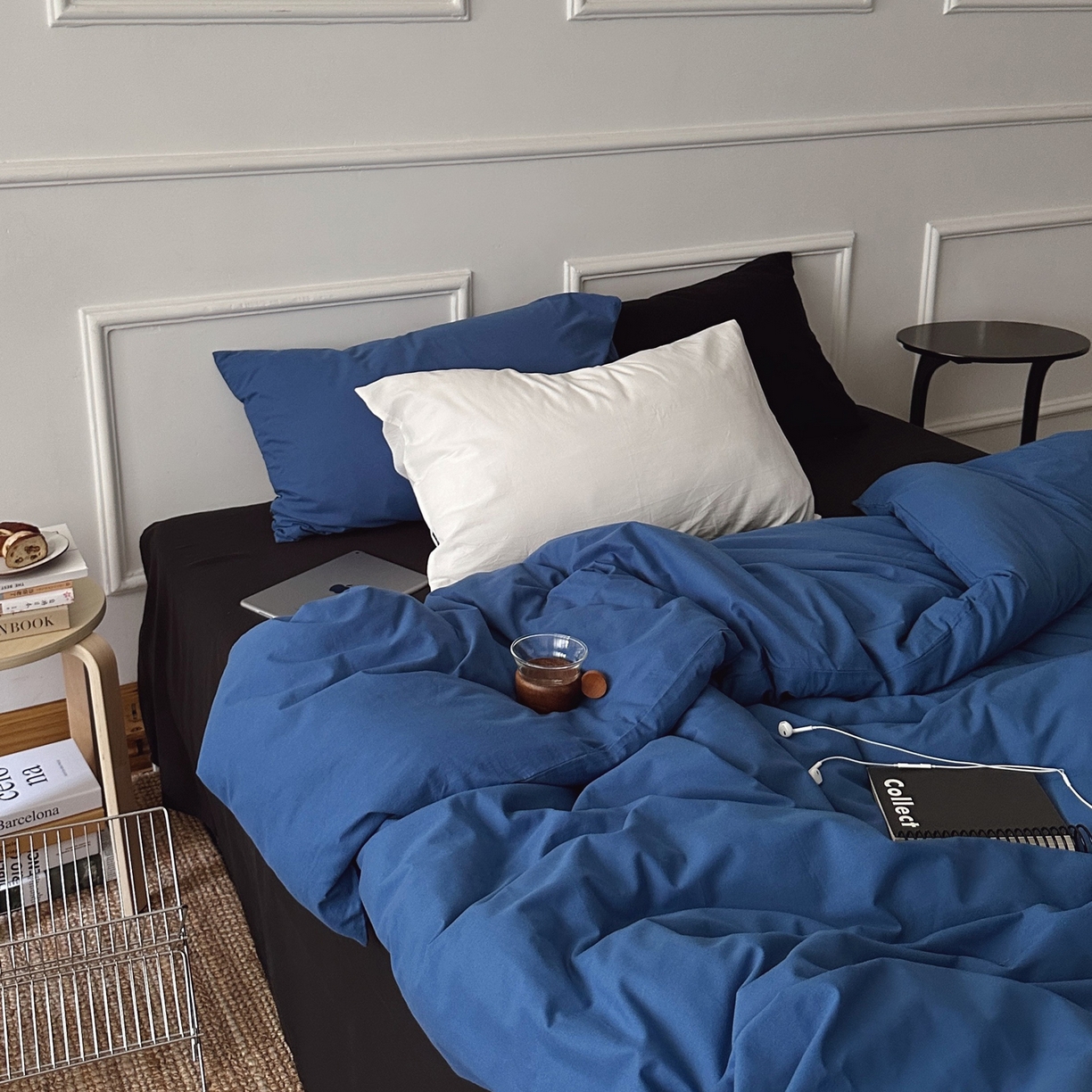 91家纺网 家纺一手货源 找家纺 （总）柚可家居 2025新款40支色织水洗棉四件套-深海秘境第二组