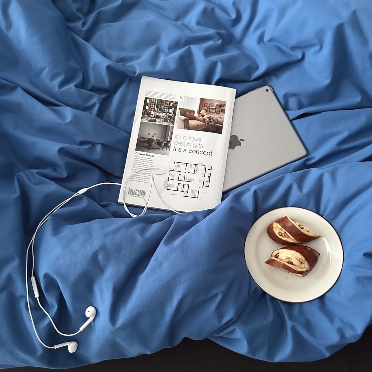 91家纺网 家纺一手货源 找家纺 柚可家居 2025新款40支色织水洗棉四件套-深海秘境第二组 深海秘境（枕套细灰条纹+白色）