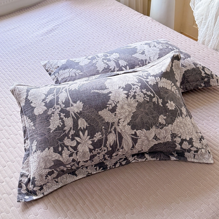 91家纺网 家纺一手货源 找家纺 韩约家纺 2025秋冬加厚1双层刺绣花边床单款棉麻四件套 玉环