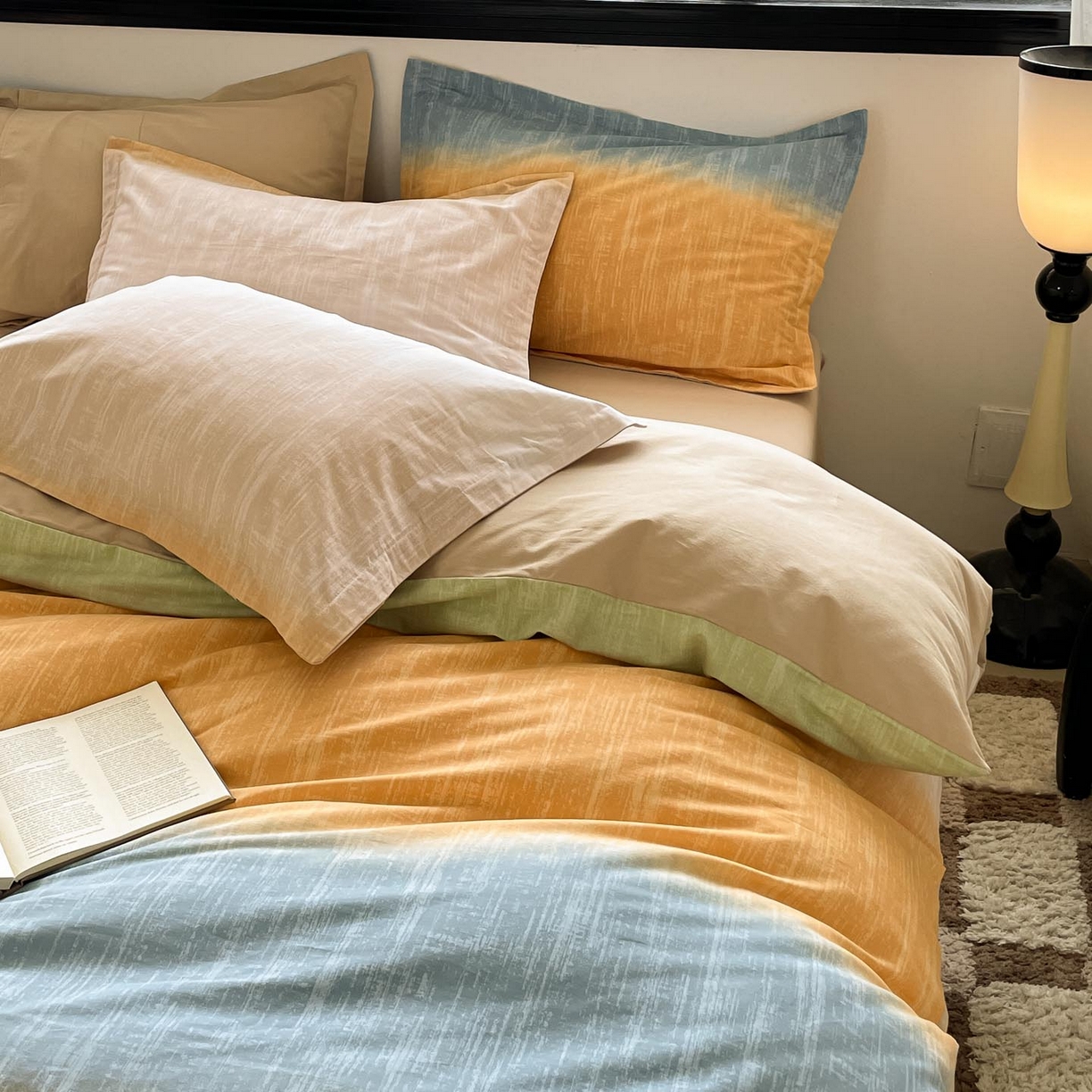 91家纺网 家纺一手货源 找家纺 涵宸家纺 2025新款加厚全棉磨毛印花四件套--罗马系列 场景二 D妙染