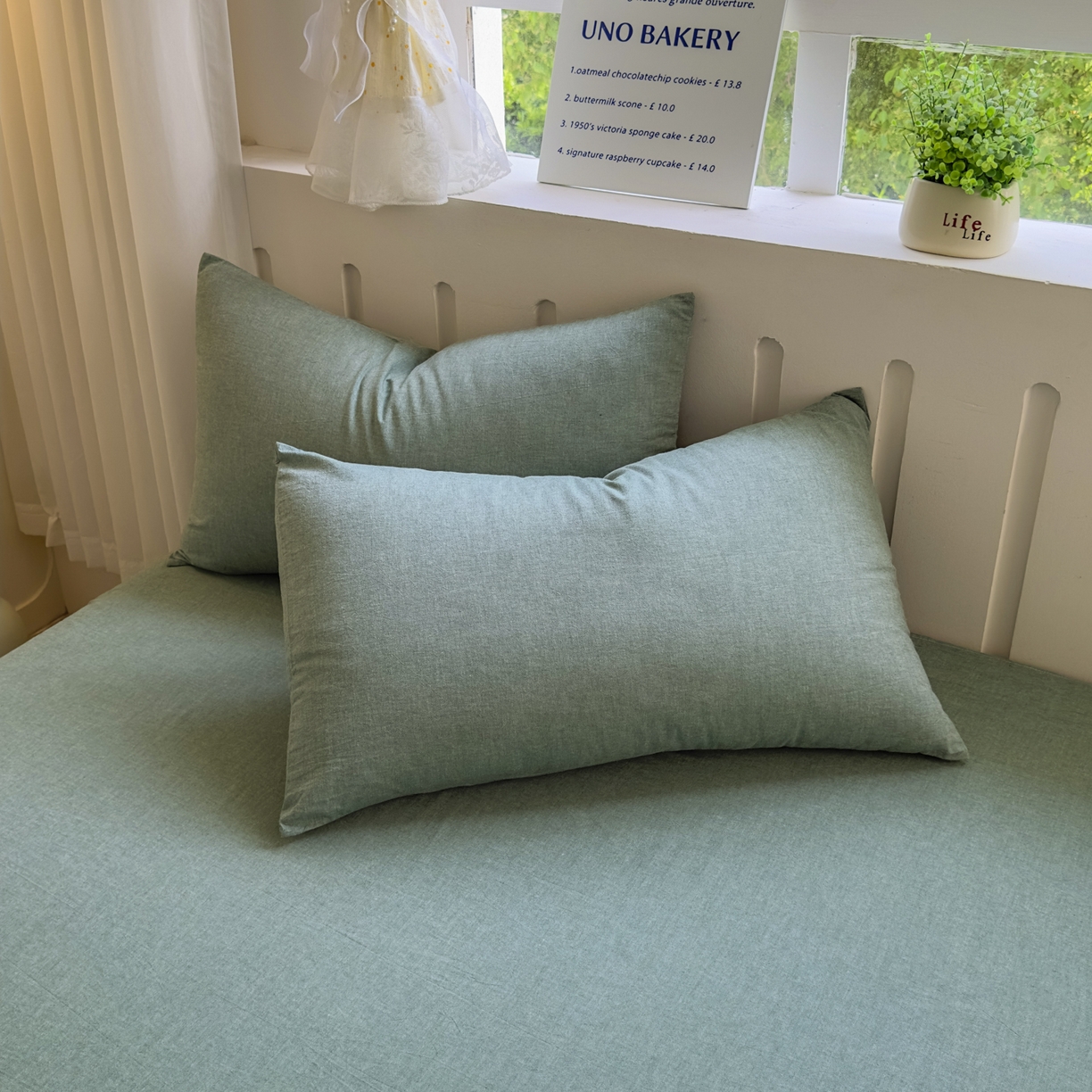 91家纺网 家纺一手货源 找家纺 （总）晚依家纺 2025新款A类全棉色织水洗棉四件套纯棉格子纯色枕套单枕套枕套单件